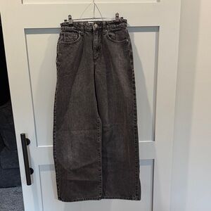 Cotton On Women's Relaxed Wide Leg Jeans in Washed Black